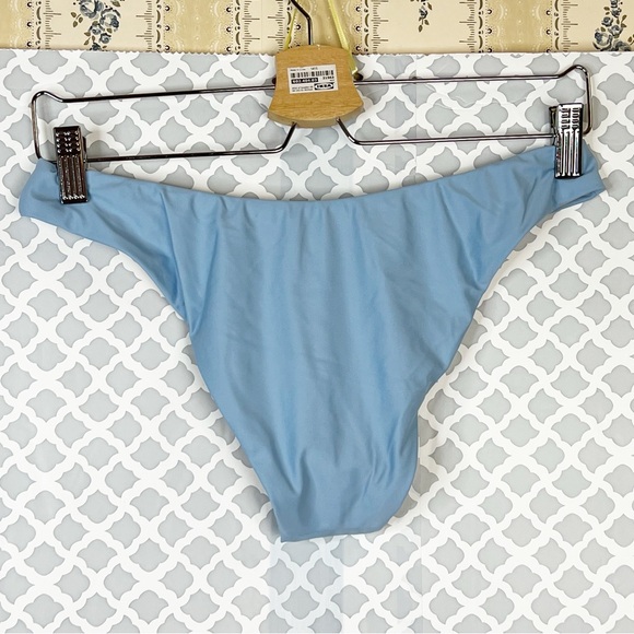 NWT J. Crew Curved Waist Cheeky Bikini Bottom in Light Blue - Picture 4 of 7